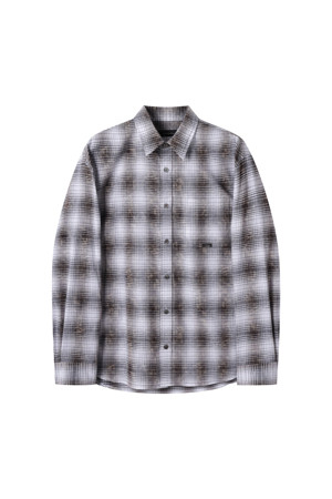 Brown Vintage Dyed Check Shirt