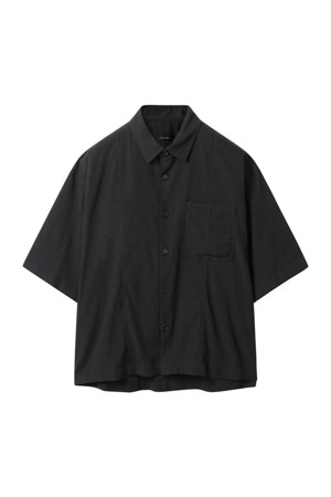 Oversized Pleats Half Shirt