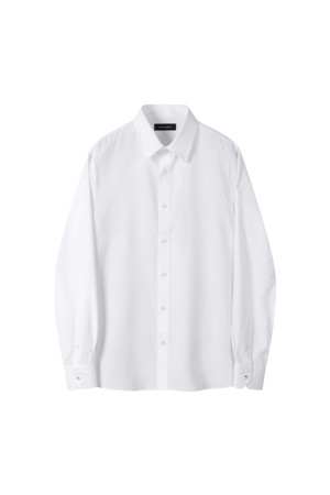 White Regular Collar Dress Shirt