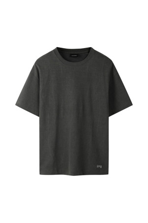 Dark Grey Dyed Half Sleeve T-shirt