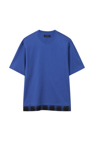 Blue Layered Half Sleeve T-shirt