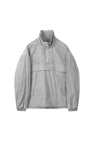 Gray Fabric Dyed Anorak Jacket