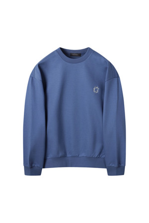 Blue Flower Graphic Sweatshirt