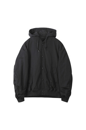 Black Detatchable Hood Ma-1 Bomber