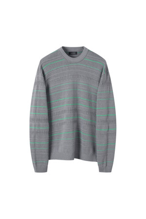 Grey Pin Stripes Sweater