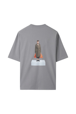 [Ron Mueck] Grey Graphic T-shirt