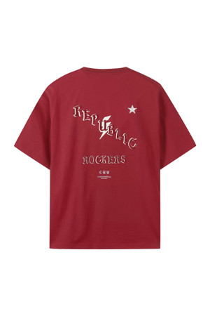 Red Graphic Half Sleeve T-shirt