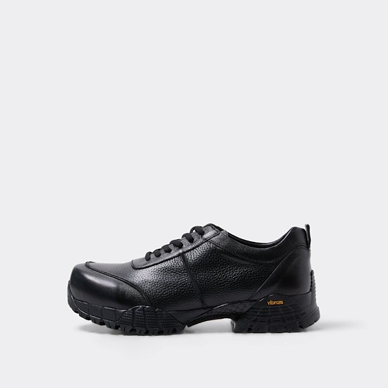 [customellow X YOWE] Black Leather Sneakers_Uven2