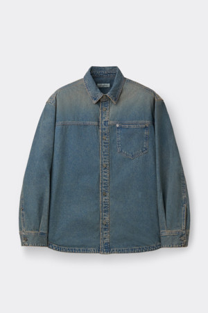 Blue Oversized Fit Denim Shirt