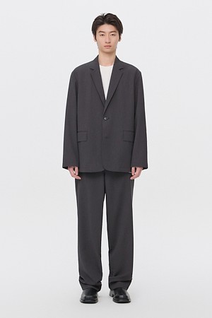 Grey Loose Fit Wrinkle Setup 