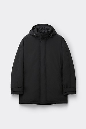 블랙 다운 라이너 중기장 자켓