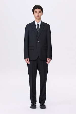 블랙 레귤러핏 울 셋업 