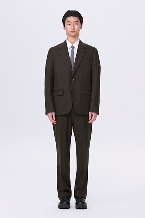 브라운 레귤러핏 울 셋업