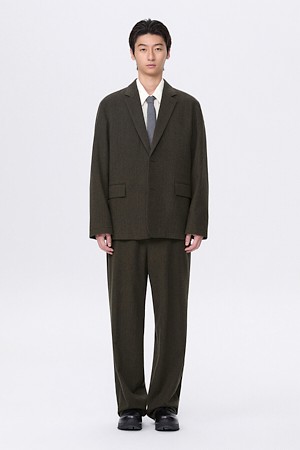 브라운 루즈핏 코듀로이 셋업