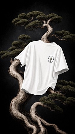 [TRC Bonsai] White Embroidery T-shirt