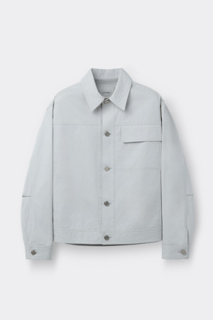 Grey Cotton Trucker Jacket