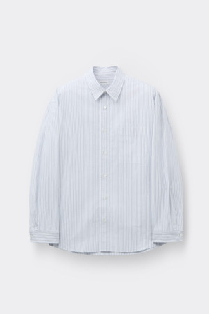 White Oversized Fit Stripe Shirt