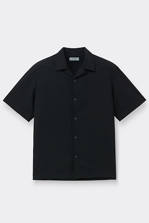 [Essentials] Black Regular Fit Half Shirt