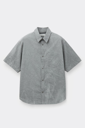 Dark Grey Oversized Fit Half Shirt