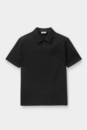 Black Woven Polo