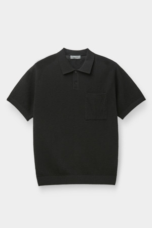 Black Texture Collar Sweater