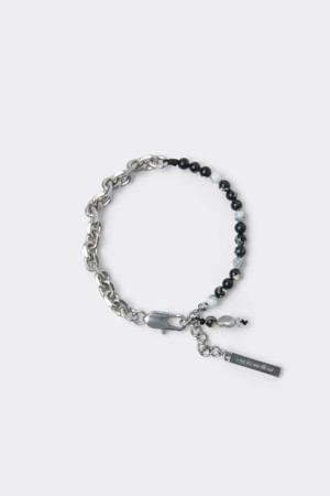 Black Beads Chain Bracelet