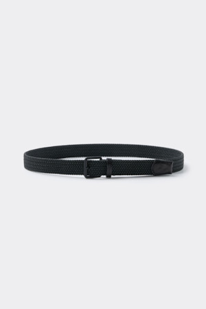 Black Leather Braided Belt