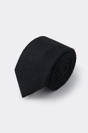 Black Wool Two Tone Tie