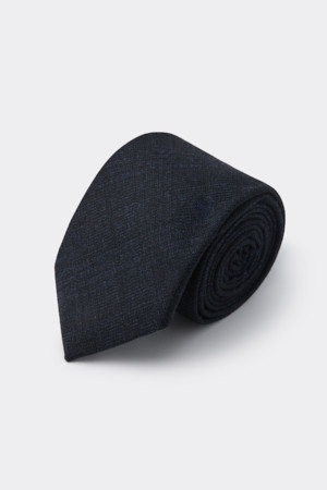 Dark Navy Check Tie