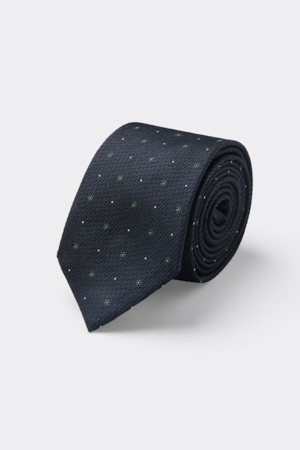 Navy Flower Tie