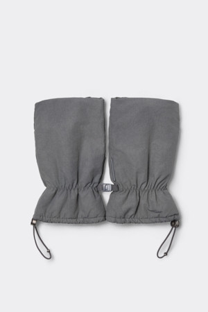 Grey Padded Gloves