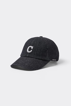 Black Denim Stripe Cap
