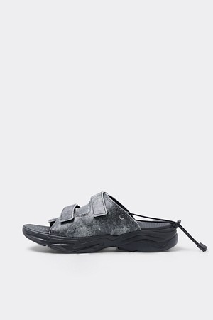 Grey Two Tone Leather Sandal