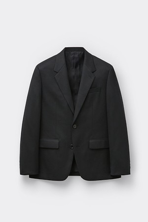 블랙 레귤러핏 울 셋업 자켓