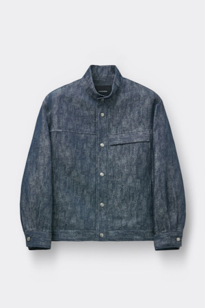 Blue Stand Collar Jacket