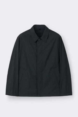 Black Creased Collar Jacket