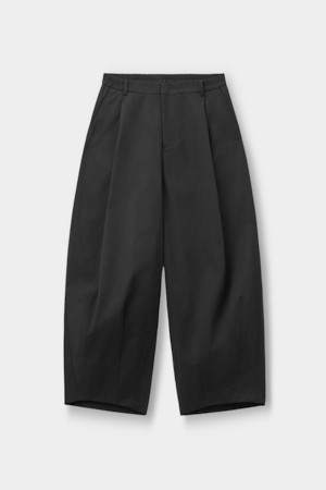 Black Volume Cotton Pants