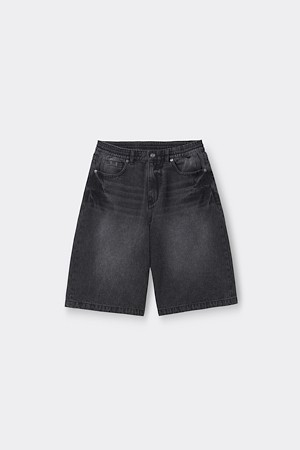 Black Denim Bermuda Shorts