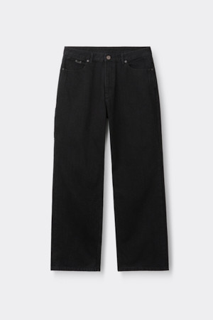Black Carpenter Detail Wale Jeans