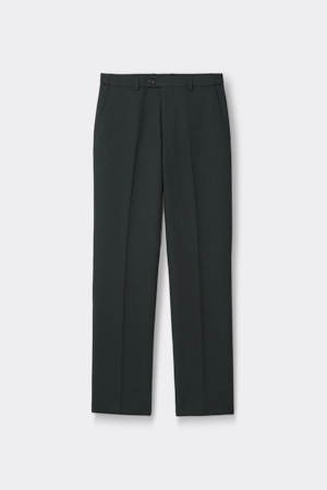 Black Regular Fit Textured Setup Pants