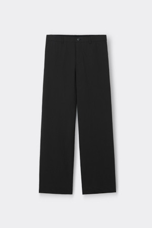 Black Loose Fit Cotton Setup Pants
