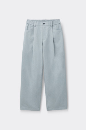 Blue Wide Fit Tucked Pants