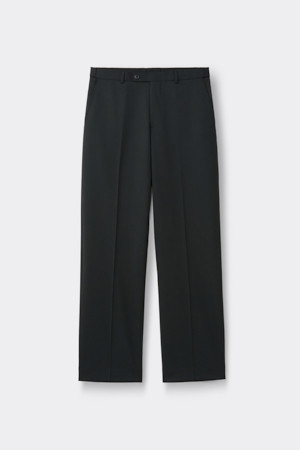 Black Relaxed Fit Wool Blended Setup Pants