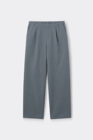 Black Wide Fit Cotton Setup Pants