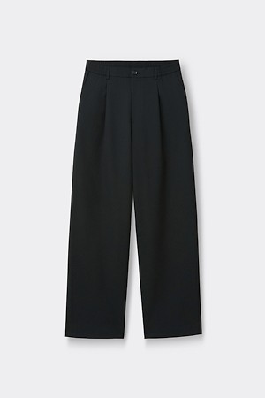 Black Wool Twill Setup Pants