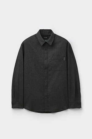 블랙 루즈핏 투톤 셔츠