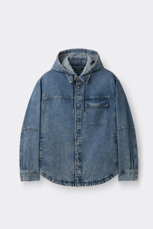 Blue Hood Denim Shirt