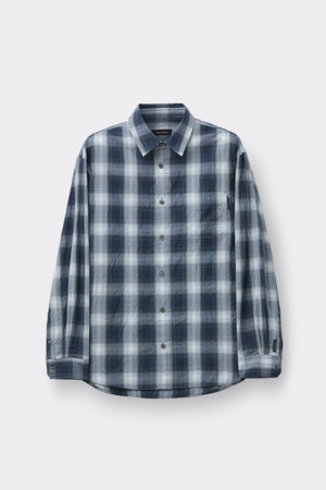 Navy Relaxed Fit Check Shirt