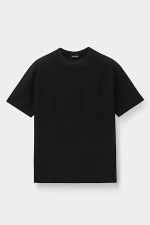 Black Texture Pocket T-shirt