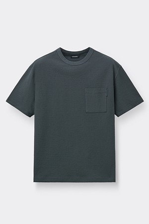 Grey Texture Pocket T-shirt